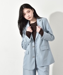 Y/lim（イリム）の「デザインメタルボタンライトツイルテーラードジャケット　セットアップ対応（テーラードジャケット）」
