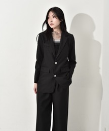 Y/lim（イリム）の「デザインメタルボタンライトツイルテーラードジャケット　セットアップ対応（テーラードジャケット）」