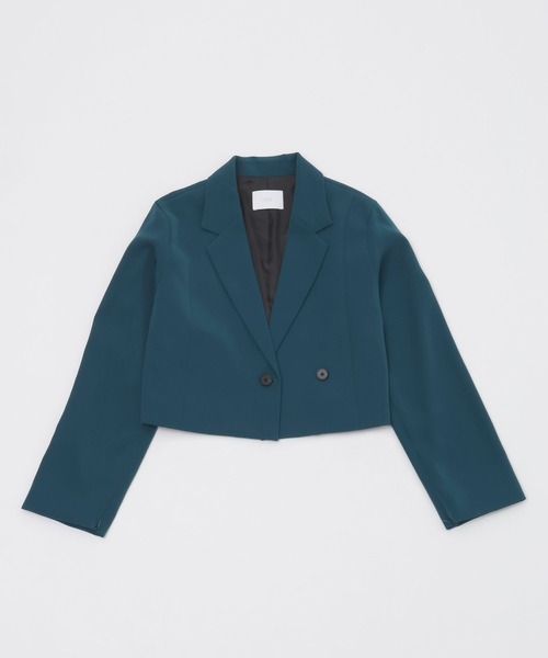 HARE（ハレ）の「トロミソデアキショートジャケット(HARE)（テーラードジャケット・レディース・チェック/ブラック/グリーン・FREE）」の21枚目の写真