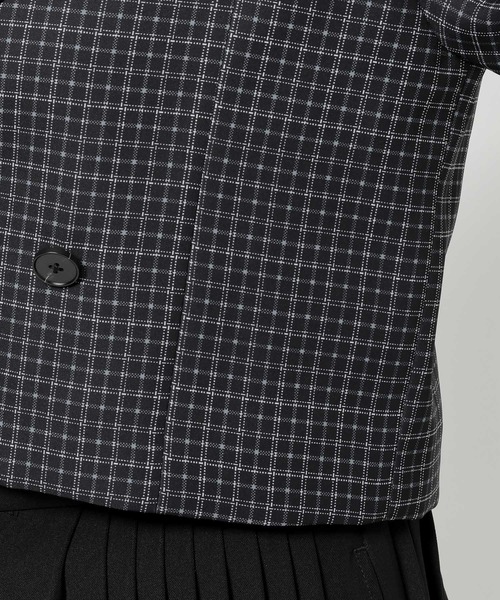 HARE（ハレ）の「トロミソデアキショートジャケット(HARE)（テーラードジャケット・レディース・チェック/ブラック/グリーン・FREE）」の13枚目の写真