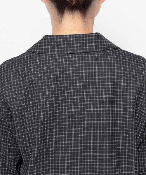 HARE（ハレ）の「トロミソデアキショートジャケット(HARE)（テーラードジャケット・レディース・チェック/ブラック/グリーン・FREE）」の14枚目の写真