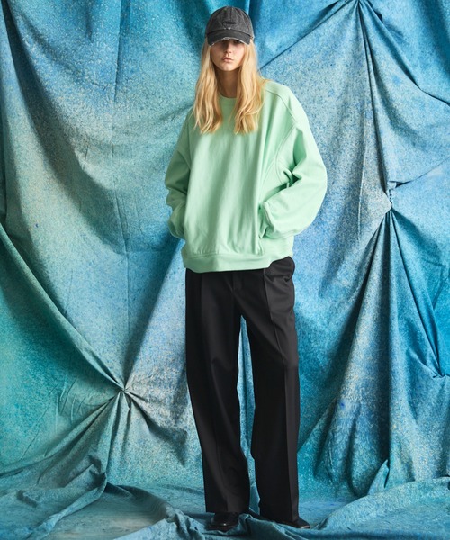 MAISON SPECIAL(メゾンスペシャル)の「《UNISEX》【Loro Piana Fabric】Prime-Wide One-tuck Trousers/【ロロ・ピアーナ ファブリック】プライムワイドワンタックスラックス【MAISON SPECIAL/メゾンスペシャル】■セットアップ対応■(スラックス・メンズ・ブラック・2/1/0)」の2枚目の写真