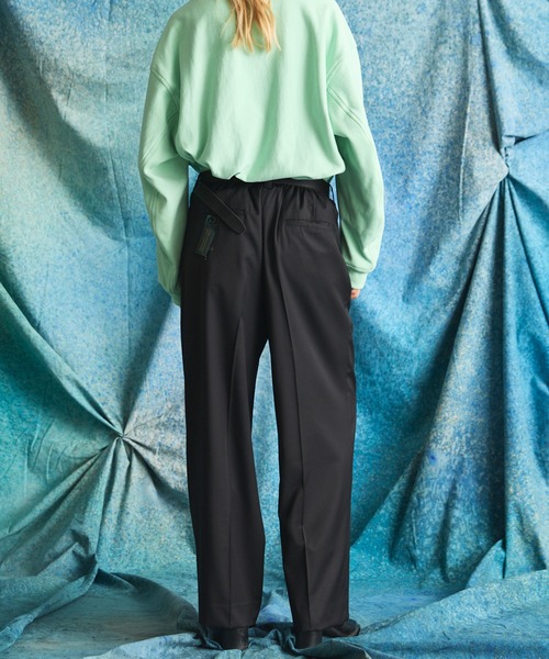 MAISON SPECIAL(メゾンスペシャル)の「《UNISEX》【Loro Piana Fabric】Prime-Wide One-tuck Trousers/【ロロ・ピアーナ ファブリック】プライムワイドワンタックスラックス【MAISON SPECIAL/メゾンスペシャル】■セットアップ対応■(スラックス・メンズ・ブラック・2/1/0)」の7枚目の写真