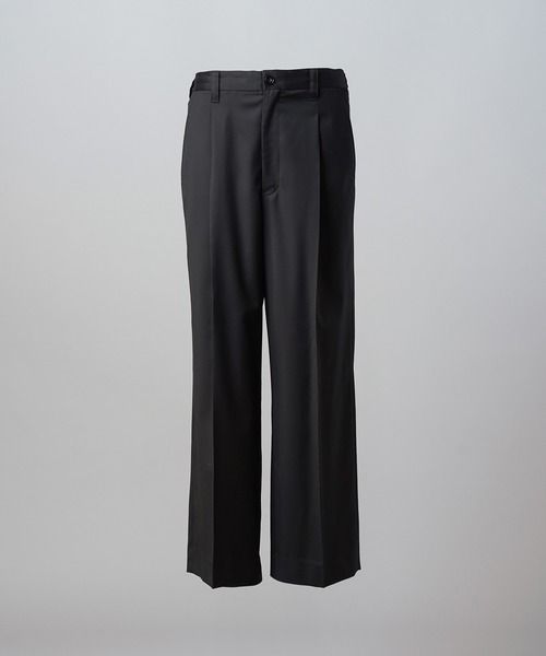 MAISON SPECIAL(メゾンスペシャル)の「《UNISEX》【Loro Piana Fabric】Prime-Wide One-tuck Trousers/【ロロ・ピアーナ ファブリック】プライムワイドワンタックスラックス【MAISON SPECIAL/メゾンスペシャル】■セットアップ対応■(スラックス・メンズ・ブラック・2/1/0)」の8枚目の写真