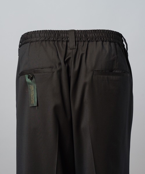 MAISON SPECIAL(メゾンスペシャル)の「《UNISEX》【Loro Piana Fabric】Prime-Wide One-tuck Trousers/【ロロ・ピアーナ ファブリック】プライムワイドワンタックスラックス【MAISON SPECIAL/メゾンスペシャル】■セットアップ対応■(スラックス・メンズ・ブラック・2/1/0)」の13枚目の写真