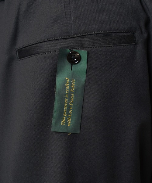 MAISON SPECIAL(メゾンスペシャル)の「《UNISEX》【Loro Piana Fabric】Prime-Wide One-tuck Trousers/【ロロ・ピアーナ ファブリック】プライムワイドワンタックスラックス【MAISON SPECIAL/メゾンスペシャル】■セットアップ対応■(スラックス・メンズ・ブラック・2/1/0)」の14枚目の写真