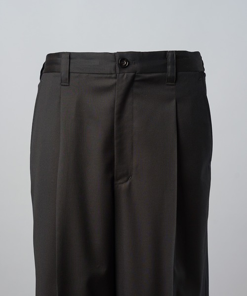 MAISON SPECIAL(メゾンスペシャル)の「《UNISEX》【Loro Piana Fabric】Prime-Wide One-tuck Trousers/【ロロ・ピアーナ ファブリック】プライムワイドワンタックスラックス【MAISON SPECIAL/メゾンスペシャル】■セットアップ対応■(スラックス・メンズ・ブラック・2/1/0)」の11枚目の写真