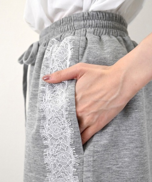 STYLEBLOCK（スタイルブロック）の「Wフェイスカットソーサイドレースラインパンツ（その他パンツ・レディース・グレー/ブラック/オリーブ・M）」の6枚目の写真