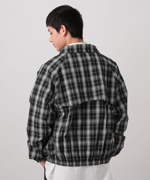 BAYFLOW（ベイフロー）の「[WEB限定]チェックＺＩＰブルゾン（ブルゾン・メンズ・ブラック/ネイビー・MEDIUM/LARGE）」の2枚目の写真