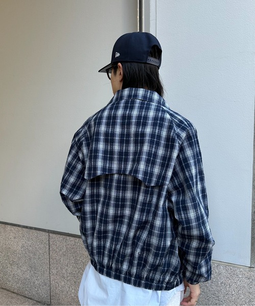 BAYFLOW（ベイフロー）の「[WEB限定]チェックＺＩＰブルゾン（ブルゾン・メンズ・ブラック/ネイビー・MEDIUM/LARGE）」の8枚目の写真