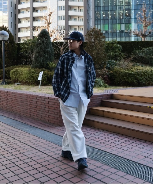 BAYFLOW（ベイフロー）の「[WEB限定]チェックＺＩＰブルゾン（ブルゾン・メンズ・ブラック/ネイビー・MEDIUM/LARGE）」の12枚目の写真