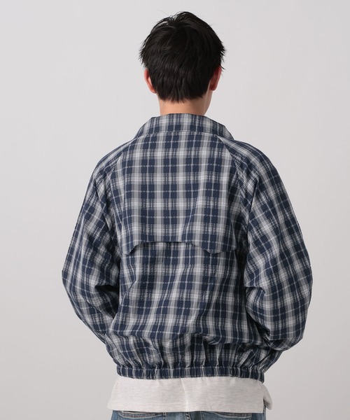 BAYFLOW（ベイフロー）の「[WEB限定]チェックＺＩＰブルゾン（ブルゾン・メンズ・ブラック/ネイビー・MEDIUM/LARGE）」の6枚目の写真