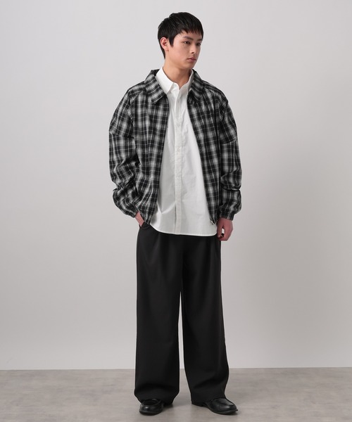 BAYFLOW（ベイフロー）の「[WEB限定]チェックＺＩＰブルゾン（ブルゾン・メンズ・ブラック/ネイビー・MEDIUM/LARGE）」の13枚目の写真