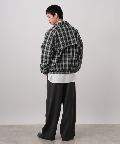 BAYFLOW（ベイフロー）の「[WEB限定]チェックＺＩＰブルゾン（ブルゾン・メンズ・ブラック/ネイビー・MEDIUM/LARGE）」の14枚目の写真