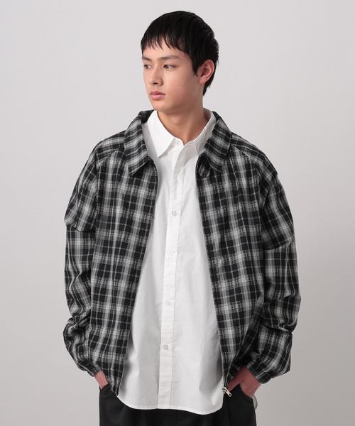 BAYFLOW（ベイフロー）の「[WEB限定]チェックＺＩＰブルゾン（ブルゾン・メンズ・ブラック/ネイビー・MEDIUM/LARGE）」の21枚目の写真