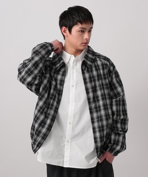 BAYFLOW（ベイフロー）の「[WEB限定]チェックＺＩＰブルゾン（ブルゾン・メンズ・ブラック/ネイビー・MEDIUM/LARGE）」の20枚目の写真