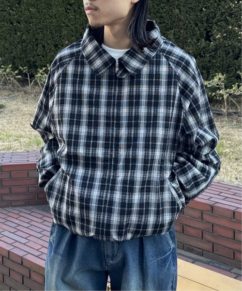 BAYFLOW（ベイフロー）の「[WEB限定]チェックＺＩＰブルゾン（ブルゾン・メンズ・ブラック/ネイビー・MEDIUM/LARGE）」の22枚目の写真