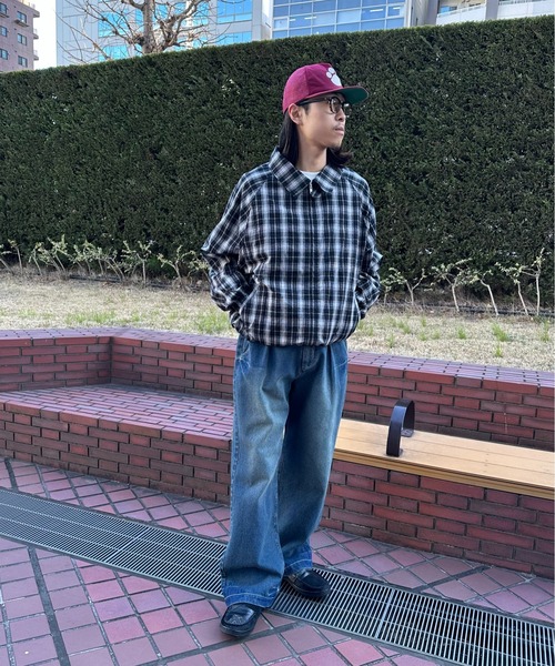 BAYFLOW（ベイフロー）の「[WEB限定]チェックＺＩＰブルゾン（ブルゾン・メンズ・ブラック/ネイビー・MEDIUM/LARGE）」の18枚目の写真