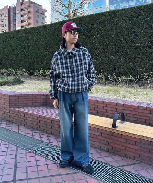 BAYFLOW（ベイフロー）の「[WEB限定]チェックＺＩＰブルゾン（ブルゾン・メンズ・ブラック/ネイビー・MEDIUM/LARGE）」の19枚目の写真