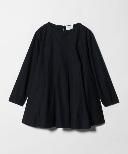 UNITED ARROWS（ユナイテッドアローズ）の「バイアス フレア チュニック ブラウス ‐ウォッシャブル‐（シャツ/ブラウス・レディース・オフホワイト/ネイビー/ライラック・36/38）」の2枚目の写真