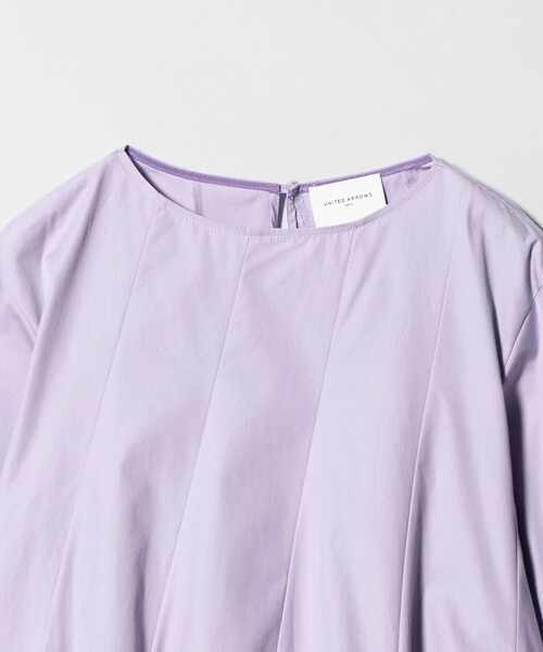 UNITED ARROWS（ユナイテッドアローズ）の「バイアス フレア チュニック ブラウス ‐ウォッシャブル‐（シャツ/ブラウス・レディース・オフホワイト/ネイビー/ライラック・36/38）」の22枚目の写真