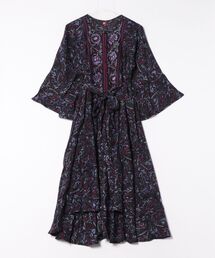 花柄ロング」に該当するレディースのカーディガン/ボレロファッション