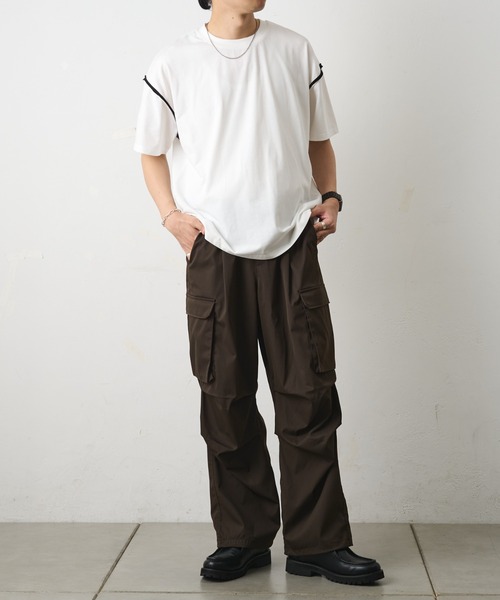 COLONY 2139（コロニートゥーワンスリーナイン）の「ストレッチツイルカーゴパンツ（カーゴパンツ・メンズ・ブラック/ホワイト/ブラウン・LARGE/MEDIUM）」の19枚目の写真