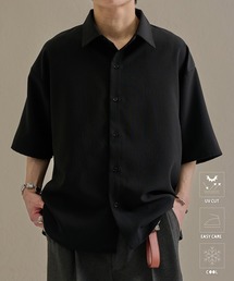 ファンクショナルベーシックルーズレギュラーカラー半袖シャツ