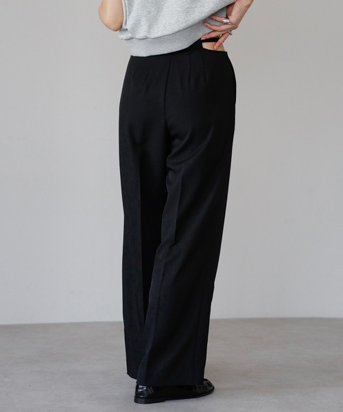 ENC（エンク）の「waist belt design straight pants / ウエストベルトデザインストレートパンツ（その他パンツ・レディース・ベージュ系その他/ブラック・FREE）」の14枚目の写真