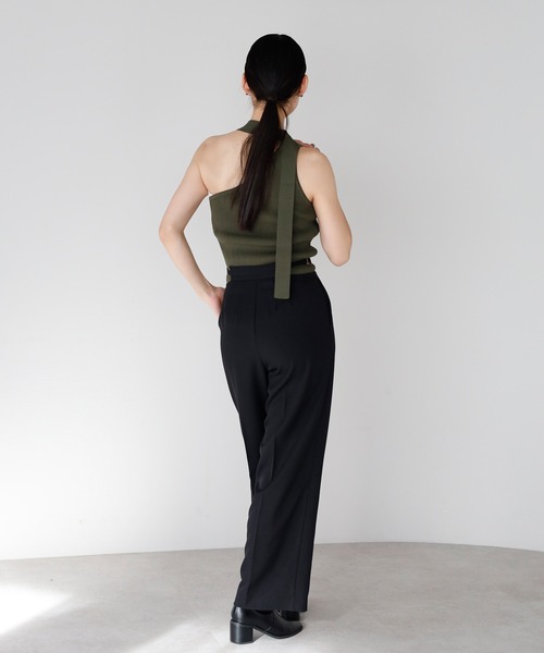 ENC（エンク）の「waist belt design straight pants / ウエストベルトデザインストレートパンツ（その他パンツ・レディース・ベージュ系その他/ブラック・FREE）」の22枚目の写真