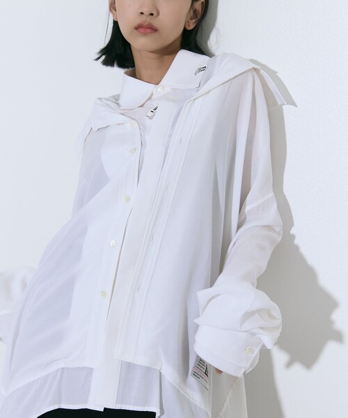 MIHARA YASUHIRO/ミハラヤスヒロ】DOUBLE LAYERED SHIRTS/ダブル