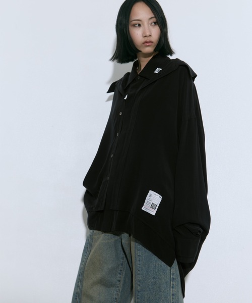 Maison MIHARA YASUHIRO(メゾンミハラヤスヒロ)の「【MIHARA YASUHIRO/ミハラヤスヒロ】DOUBLE LAYERED SHIRTS/ダブルレイヤードシャツ(シャツ/ブラウス・レディース・ホワイト/ブラック/パープル・36)」の20枚目の写真