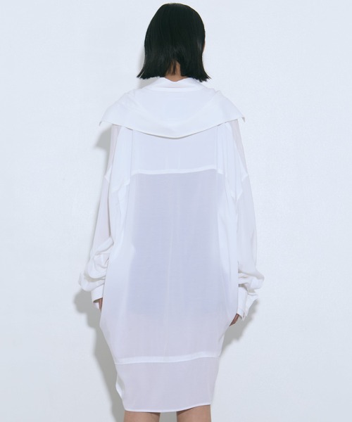 Maison MIHARA YASUHIRO(メゾンミハラヤスヒロ)の「【MIHARA YASUHIRO/ミハラヤスヒロ】DOUBLE LAYERED SHIRTS/ダブルレイヤードシャツ(シャツ/ブラウス・レディース・ホワイト/ブラック/パープル・36)」の12枚目の写真