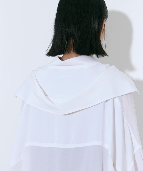 Maison MIHARA YASUHIRO(メゾンミハラヤスヒロ)の「【MIHARA YASUHIRO/ミハラヤスヒロ】DOUBLE LAYERED SHIRTS/ダブルレイヤードシャツ(シャツ/ブラウス・レディース・ホワイト/ブラック/パープル・36)」の17枚目の写真