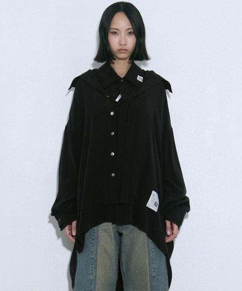 Maison MIHARA YASUHIRO(メゾンミハラヤスヒロ)の「【MIHARA YASUHIRO/ミハラヤスヒロ】DOUBLE LAYERED SHIRTS/ダブルレイヤードシャツ(シャツ/ブラウス・レディース・ホワイト/ブラック/パープル・36)」の21枚目の写真