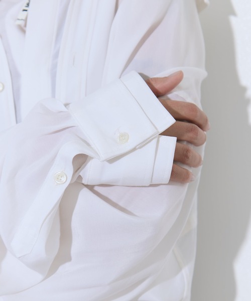 Maison MIHARA YASUHIRO(メゾンミハラヤスヒロ)の「【MIHARA YASUHIRO/ミハラヤスヒロ】DOUBLE LAYERED SHIRTS/ダブルレイヤードシャツ(シャツ/ブラウス・レディース・ホワイト/ブラック/パープル・36)」の16枚目の写真