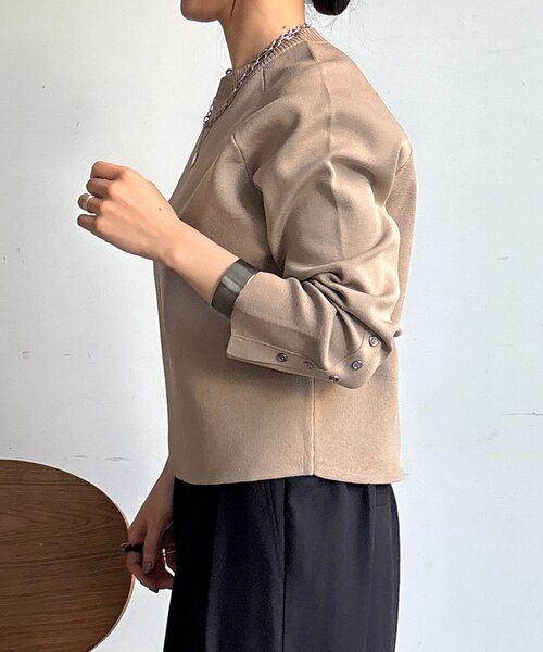 un dix cors(アンディコール)の「ランタンスリーブニット(ニット/セーター・レディース・サックスブルー/ブラック/オフホワイト/ベージュ・FREE)」の20枚目の写真