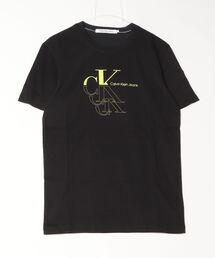 Calvin Klein Jeans/ カルバンクラインジーンズ CK MOBOGRAM ECHO GRAPHIC TEE CKロゴ クルーネック コットンTシャツ