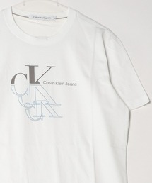 Calvin Klein Jeans/ カルバンクラインジーンズ CK MOBOGRAM ECHO GRAPHIC TEE CKロゴ クルーネック コットンTシャツ