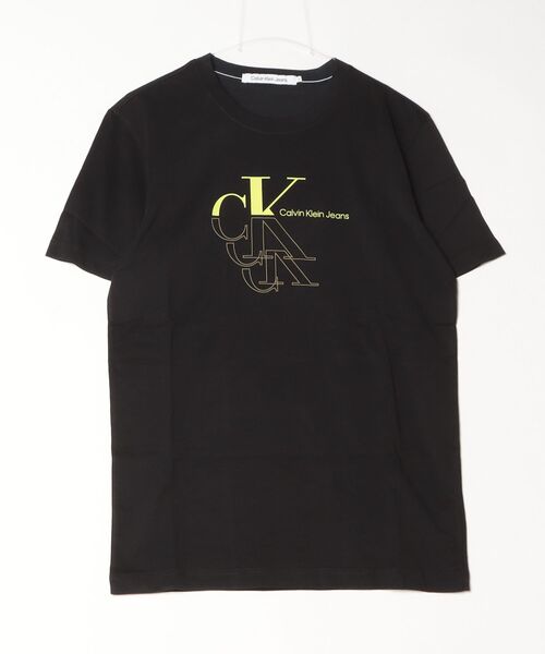 Calvin Klein Jeans（カルヴァンクラインジーンズ）の「Calvin Klein Jeans/ カルバンクラインジーンズ CK MOBOGRAM ECHO GRAPHIC TEE CKロゴ クルーネック コットンTシャツ（Tシャツ/カットソー・メンズ・ブラック/ホワイト・L/M/S）」の4枚目の写真