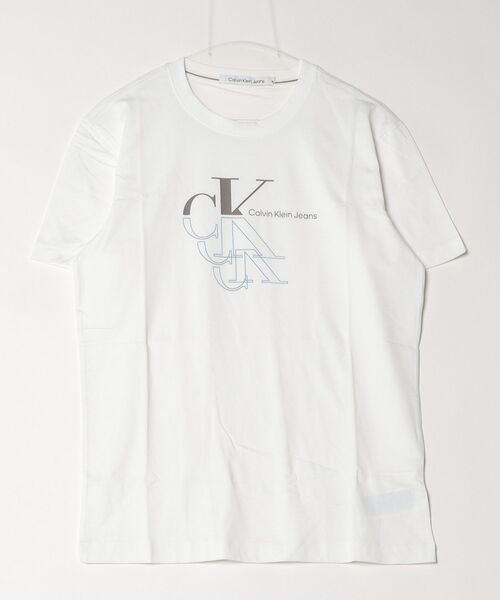 Calvin Klein Jeans（カルヴァンクラインジーンズ）の「Calvin Klein Jeans/ カルバンクラインジーンズ CK MOBOGRAM ECHO GRAPHIC TEE CKロゴ クルーネック コットンTシャツ（Tシャツ/カットソー・メンズ・ブラック/ホワイト・L/M/S）」の5枚目の写真