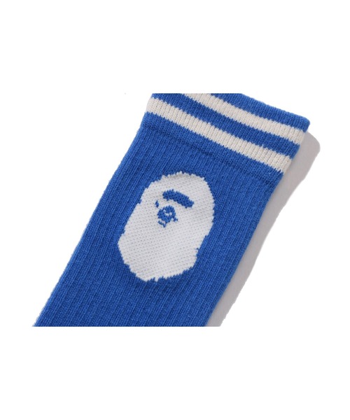 A BATHING APE(アベイシングエイプ)の「APE HEAD RIB SOCKS(ソックス/靴下・キッズ・ブルー/ホワイト/オレンジ・MEDIUM/SMALL/LARGE)」の5枚目の写真