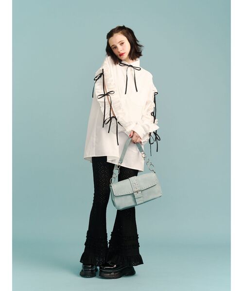 jouetie(ジュエティ)の「レースフリルフィットフレアパンツ(その他パンツ・レディース・ブルー/オフホワイト/ブラック・MEDIUM)」の14枚目の写真