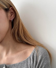 CANAL JEAN | Pt　【Silver925】THINフープシルバーピアス(ピアス（両耳用）)