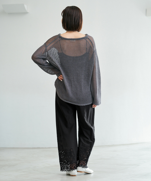 IENA（イエナ）の「カットワークレースパンツ（その他パンツ・レディース・ブラック/ホワイト・38/36）」の12枚目の写真