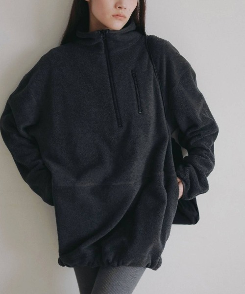 anuke(アンヌーク)の「anuke Fleece 2way Onepiece フリース2Wayワンピース/62620307(ワンピース・レディース・チャコールグレー・38/36)」の1枚目の写真