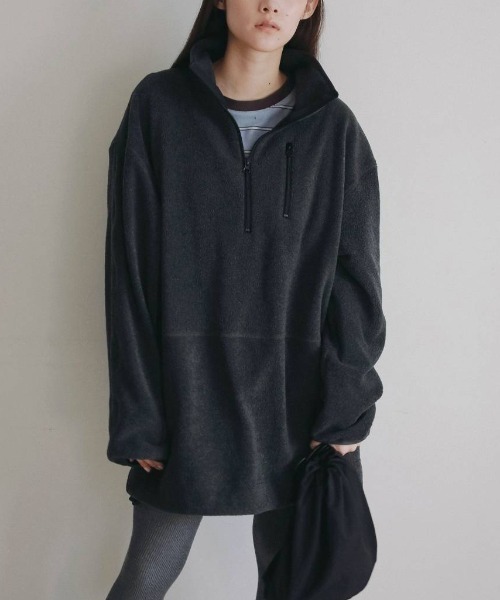 anuke(アンヌーク)の「anuke Fleece 2way Onepiece フリース2Wayワンピース/62620307(ワンピース・レディース・チャコールグレー・38/36)」の9枚目の写真