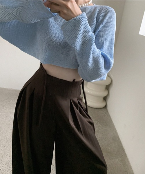 by LEGNA(バイレグナ)の「ハイウエストタックワイドパンツ(その他パンツ・レディース・ブラック/ダークブラウン/オフホワイト・SMALL/MEDIUM/LARGE)」の11枚目の写真