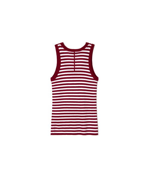 STUDIO&PARC（スタジオアンドパルク）の「Wool 100% Striped Knit Sleeveless_Red（Tシャツ/カットソー・レディース・レッド・FREE）」の3枚目の写真