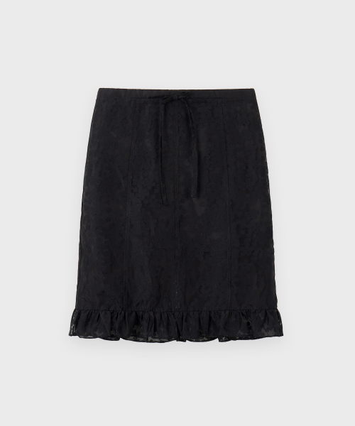 SINOON（シヌーン）の「Flower Sheer Skirt (Black)（スカート・レディース・ブラック・FREE）」の4枚目の写真